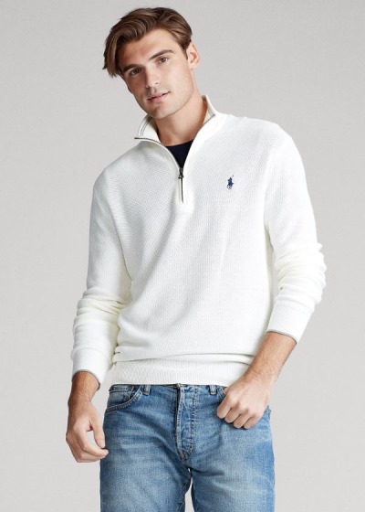 Men's Polo Ralph Lauren Cotton Half-Zip Sweater | 952380JQR